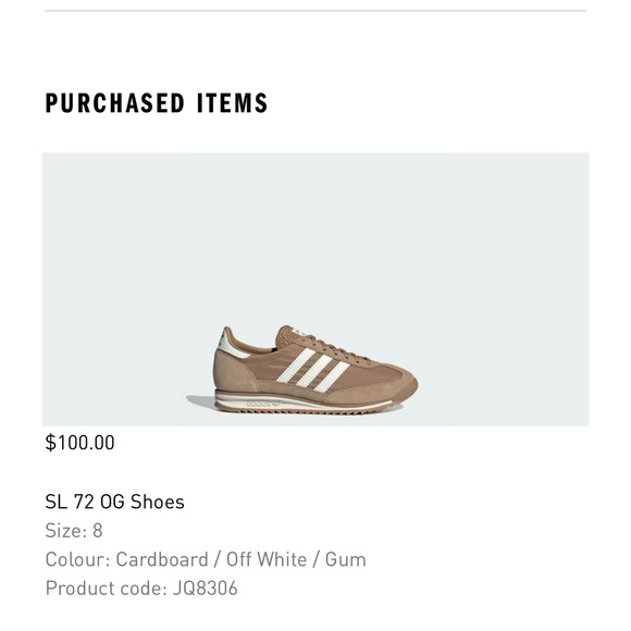 Adidas Women’s SL 72 OG Cardboard/Off-White/Gum Sneakers - Picture 6 of 6